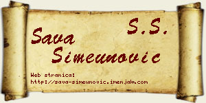 Sava Simeunović vizit kartica